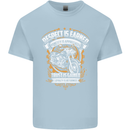 Respect Earned Motorcycle Motorbike Biker Kids T-Shirt Childrens Light Blue
