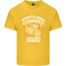Respect Earned Motorcycle Motorbike Biker Kids T-Shirt Childrens Yellow