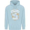 Respect Earned Motorcycle Motorbike Biker Mens 80% Cotton Hoodie Light Blue