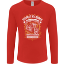 Respect Earned Motorcycle Motorbike Biker Mens Long Sleeve T-Shirt Red