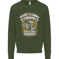 Respect Earned Motorcycle Motorbike Biker Mens Sweatshirt Jumper Forest Green