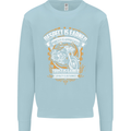 Respect Earned Motorcycle Motorbike Biker Mens Sweatshirt Jumper Light Blue