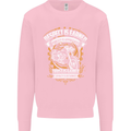 Respect Earned Motorcycle Motorbike Biker Mens Sweatshirt Jumper Light Pink