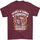 Respect Earned Motorcycle Motorbike Biker Mens T-Shirt Cotton Gildan Maroon