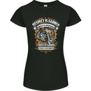 Respect Earned Motorcycle Motorbike Biker Womens Petite Cut T-Shirt Black