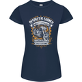 Respect Earned Motorcycle Motorbike Biker Womens Petite Cut T-Shirt Navy Blue