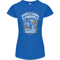 Respect Earned Motorcycle Motorbike Biker Womens Petite Cut T-Shirt Royal Blue