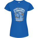 Respect Earned Motorcycle Motorbike Biker Womens Petite Cut T-Shirt Royal Blue