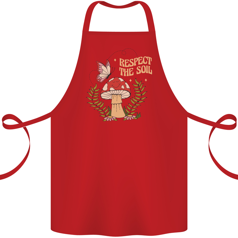 Respect the Soil Frog Climate Change Hippy Cotton Apron 100% Organic Red