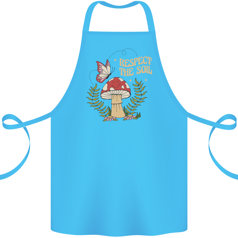 Respect the Soil Frog Climate Change Hippy Cotton Apron 100% Organic Turquoise