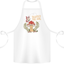 Respect the Soil Frog Climate Change Hippy Cotton Apron 100% Organic White
