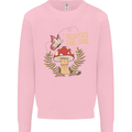 Respect the Soil Frog Climate Change Hippy Kids Sweatshirt Jumper Light Pink