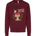 Respect the Soil Frog Climate Change Hippy Kids Sweatshirt Jumper Maroon