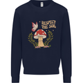 Respect the Soil Frog Climate Change Hippy Kids Sweatshirt Jumper Navy Blue