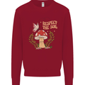 Respect the Soil Frog Climate Change Hippy Kids Sweatshirt Jumper Red