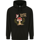 Respect the Soil Frog Climate Change Hippy Mens 80% Cotton Hoodie Black