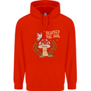 Respect the Soil Frog Climate Change Hippy Mens 80% Cotton Hoodie Bright Red