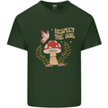 Respect the Soil Frog Climate Change Hippy Mens Cotton T-Shirt Tee Top Forest Green