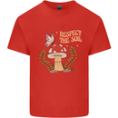 Respect the Soil Frog Climate Change Hippy Mens Cotton T-Shirt Tee Top Red