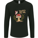 Respect the Soil Frog Climate Change Hippy Mens Long Sleeve T-Shirt Black