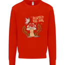 Respect the Soil Frog Climate Change Hippy Mens Sweatshirt Jumper Bright Red
