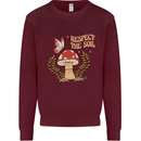 Respect the Soil Frog Climate Change Hippy Mens Sweatshirt Jumper Maroon