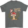 Respect the Soil Frog Climate Change Hippy Mens T-Shirt 100% Cotton Charcoal