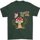 Respect the Soil Frog Climate Change Hippy Mens T-Shirt 100% Cotton Forest Green