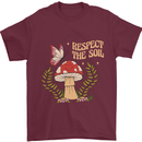 Respect the Soil Frog Climate Change Hippy Mens T-Shirt 100% Cotton Maroon