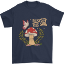 Respect the Soil Frog Climate Change Hippy Mens T-Shirt 100% Cotton Navy Blue