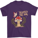 Respect the Soil Frog Climate Change Hippy Mens T-Shirt 100% Cotton Purple