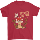 Respect the Soil Frog Climate Change Hippy Mens T-Shirt 100% Cotton Red