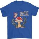 Respect the Soil Frog Climate Change Hippy Mens T-Shirt 100% Cotton Royal Blue