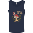 Respect the Soil Frog Climate Change Hippy Mens Vest Tank Top Navy Blue