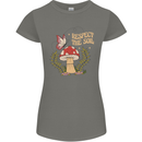 Respect the Soil Frog Climate Change Hippy Womens Petite Cut T-Shirt Charcoal