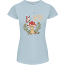 Respect the Soil Frog Climate Change Hippy Womens Petite Cut T-Shirt Light Blue