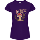 Respect the Soil Frog Climate Change Hippy Womens Petite Cut T-Shirt Purple