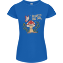 Respect the Soil Frog Climate Change Hippy Womens Petite Cut T-Shirt Royal Blue