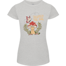 Respect the Soil Frog Climate Change Hippy Womens Petite Cut T-Shirt Sports Grey