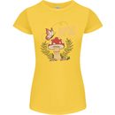 Respect the Soil Frog Climate Change Hippy Womens Petite Cut T-Shirt Yellow