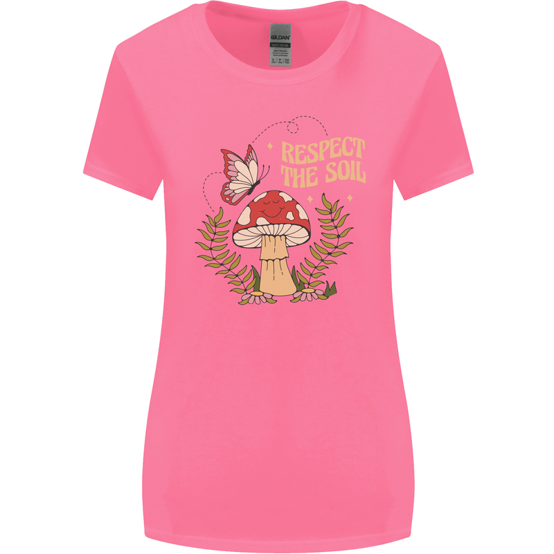 Respect the Soil Frog Climate Change Hippy Womens Wider Cut T-Shirt Azalea