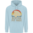 Resting Pit Bull Face Funny Dog Puppy Childrens Kids Hoodie Light Blue