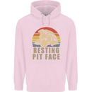 Resting Pit Bull Face Funny Dog Puppy Childrens Kids Hoodie Light Pink