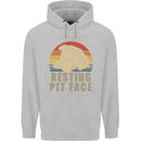 Resting Pit Bull Face Funny Dog Puppy Childrens Kids Hoodie Sports Grey