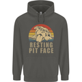 Resting Pit Bull Face Funny Dog Puppy Childrens Kids Hoodie Storm Grey