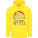 Resting Pit Bull Face Funny Dog Puppy Childrens Kids Hoodie Yellow