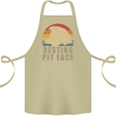 Resting Pit Bull Face Funny Dog Puppy Cotton Apron 100% Organic Khaki