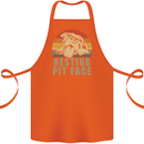 Resting Pit Bull Face Funny Dog Puppy Cotton Apron 100% Organic Orange