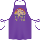 Resting Pit Bull Face Funny Dog Puppy Cotton Apron 100% Organic Purple