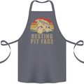 Resting Pit Bull Face Funny Dog Puppy Cotton Apron 100% Organic Steel